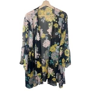 Floral Print Kimono | Size 3X